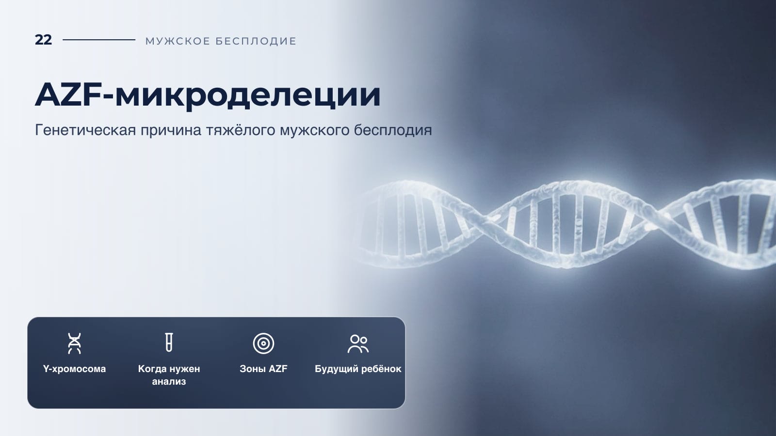AZF-микроделеции: генетическая причина тяжёлого мужского бесплодия